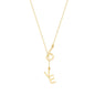 Gargantilha gravata love banhada a ouro 18k