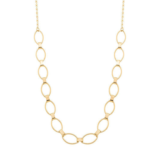 Choker com navetes vazados banhada a ouro 18k