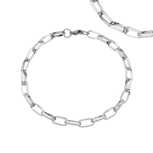 Pulseira masculina em aço inox