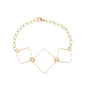Pulseira losangos banhada a ouro 18k - Biju & Cia.