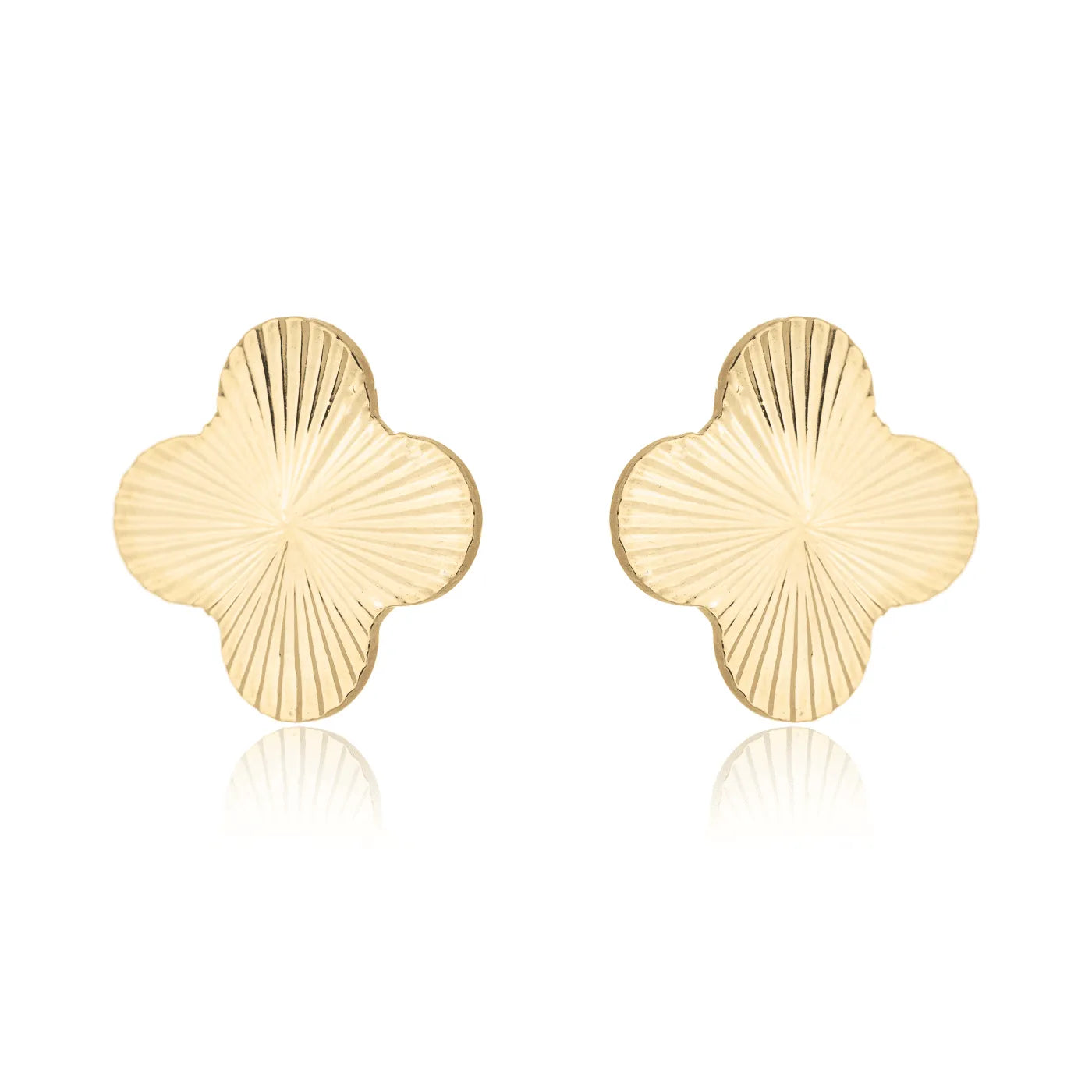 Brinco de Trevo Banhado a Ouro 18k - Biju & Cia.