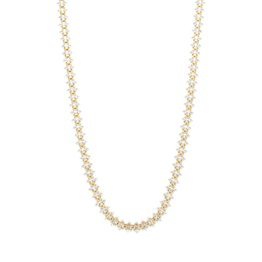 Choker com zircônias navete banhada a ouro 18k - Biju & Cia.