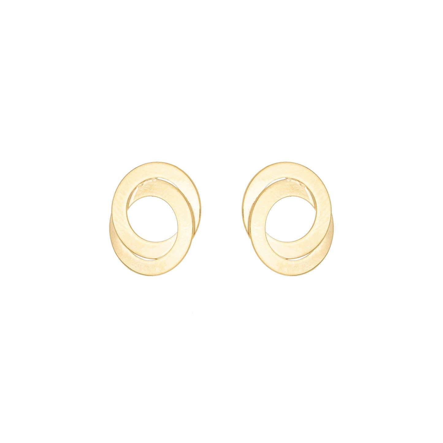 Brinco de círculos banhado a ouro 18k - Biju & Cia.