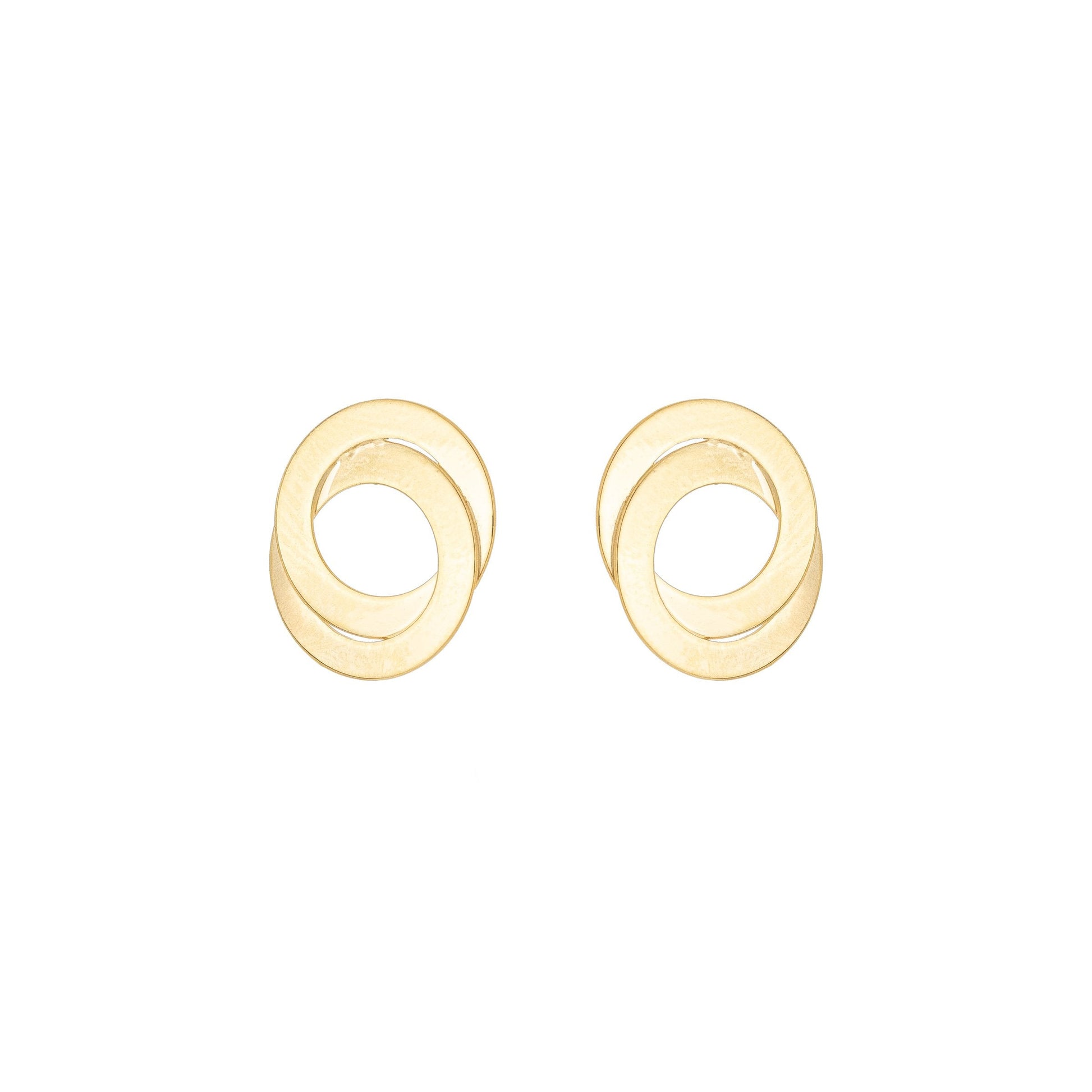 Brinco de círculos banhado a ouro 18k - Biju & Cia.