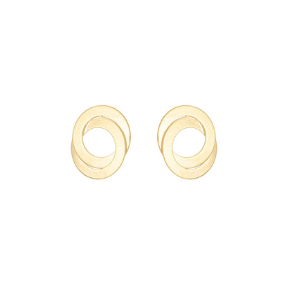 Brinco de círculos banhado a ouro 18k - Biju & Cia.