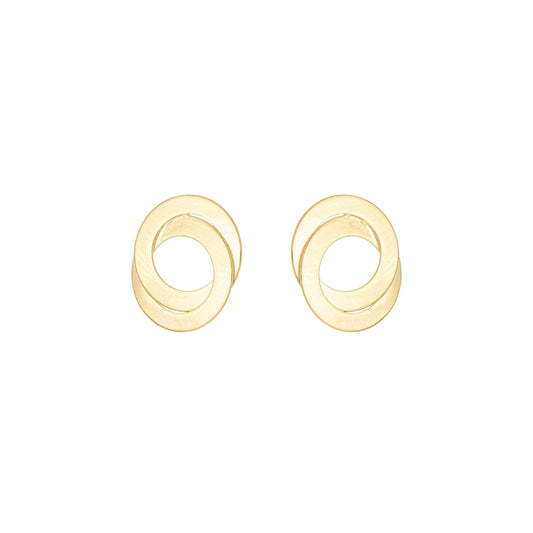 Brinco de círculos banhado a ouro 18k - Biju & Cia.