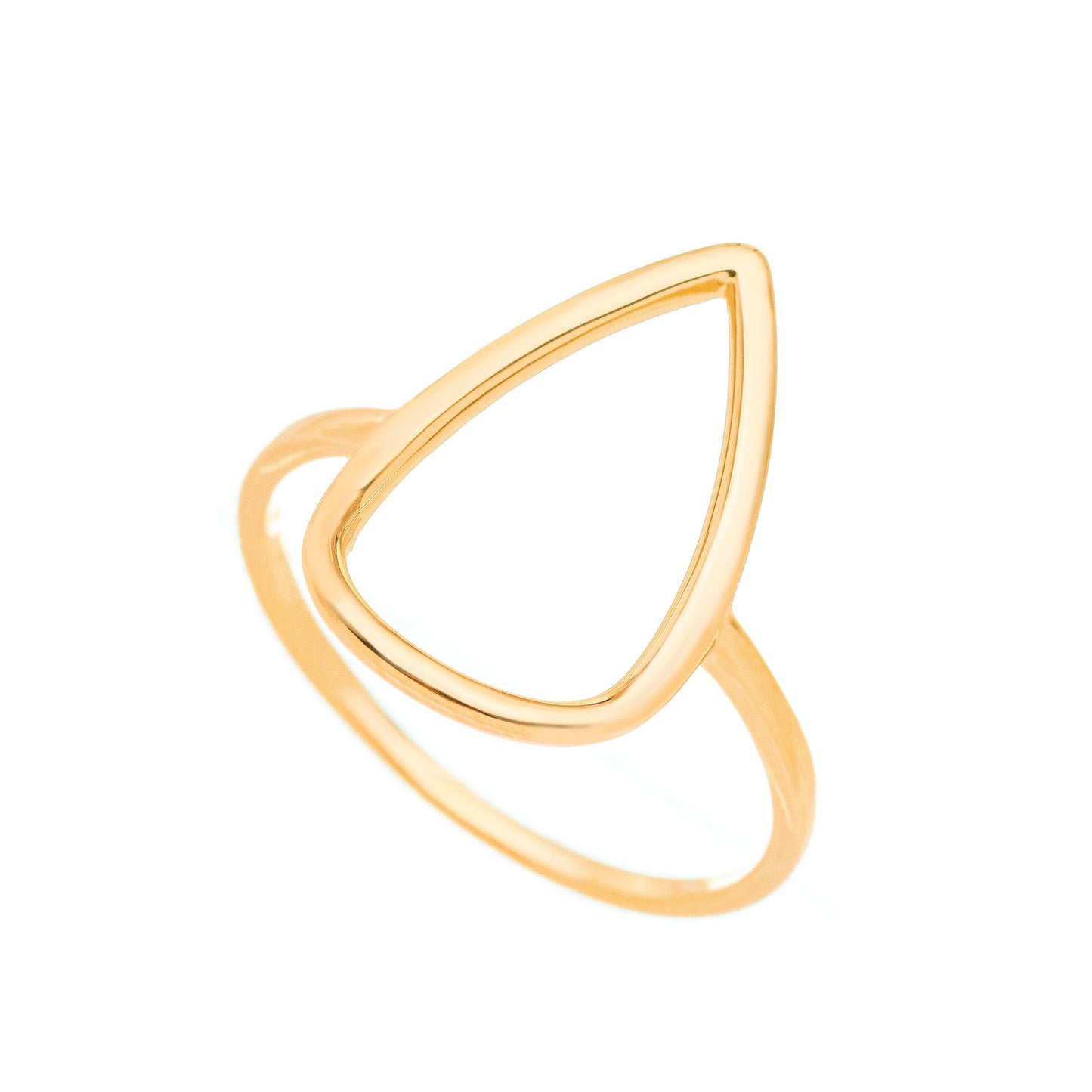 Anel gota banhado a ouro 18k
