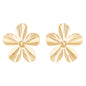 Brinco de flor banhado a ouro 18k - Biju & Cia.