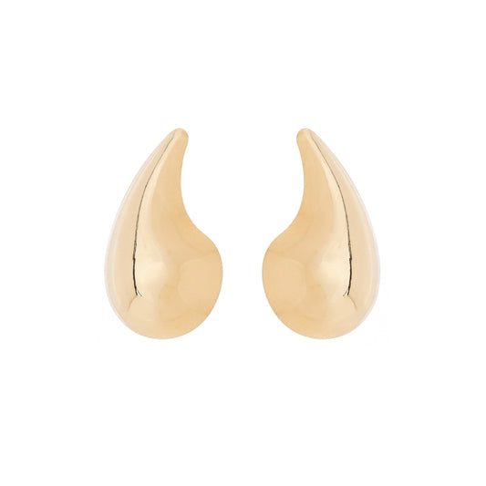 Brinco de gota banhado a ouro 18k - Biju & Cia.