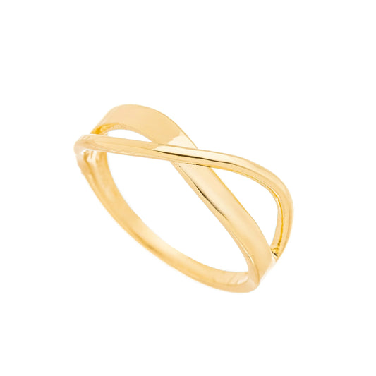 Anel liso banhado a ouro 18k - Biju & Cia.