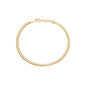 Pulseira de rabo de rato achatado banhada a ouro 18k - Biju & Cia.