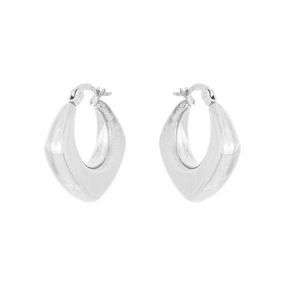 Brinco de argola quadrada em aço inox