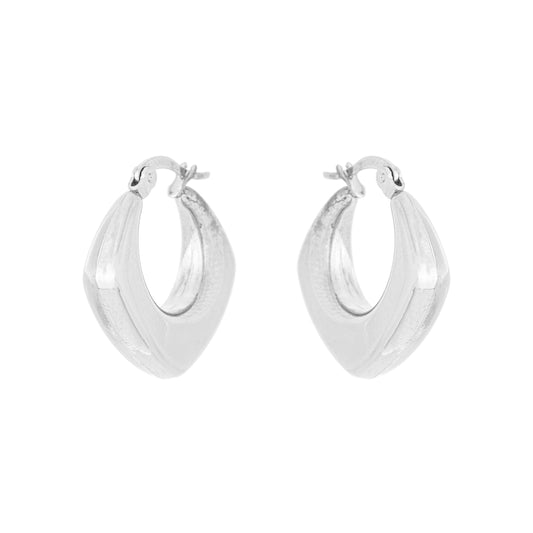 Brinco de argola quadrada em aço inox
