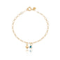 Pulseira infantil com olho grego banhada a ouro 18k - Biju & Cia.