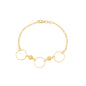 Pulseira círculos e bolinhas craqueladas banhada a ouro 18k