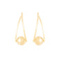 Brinco com bola banhado a ouro 18k - Biju & Cia.