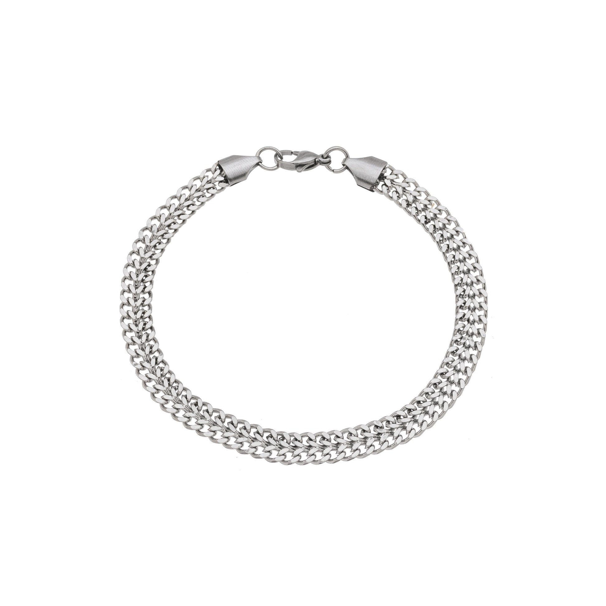 Pulseira trabalhada em aço inox - Biju & Cia.