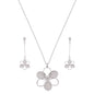 Conjunto de flor em aço inox - Biju & Cia.