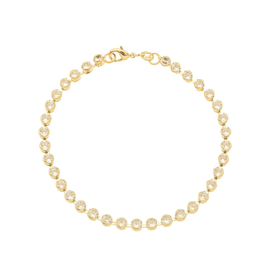 Pulseira com zircônias banhada a ouro 18k - Biju & Cia.