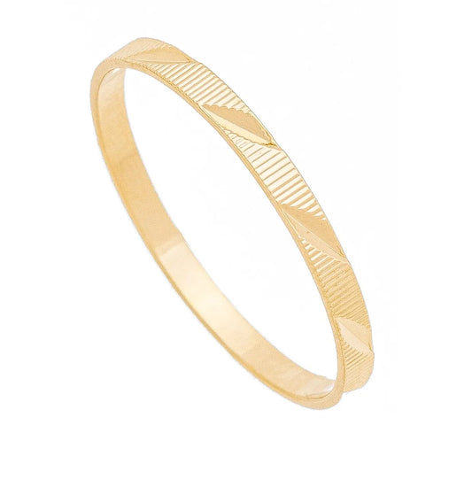 Aliança de compromisso de 2mm com detalhes riscados banhada a ouro 18k - Biju & Cia.