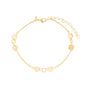 Pulseira medalhas banhada a ouro 18k