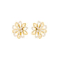Brinco de flor vazada banhado a ouro 18k - Biju & Cia.
