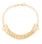Pulseira três fios banhada a ouro 18k