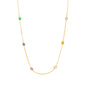 Choker com pedras coloridas banhada a ouro 18k - Biju & Cia.