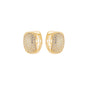 Brinco argola articulada cravejada de zircônias banhado a ouro 18k - Biju & Cia.