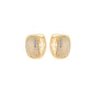 Brinco argola articulada cravejada de zircônias banhado a ouro 18k - Biju & Cia.